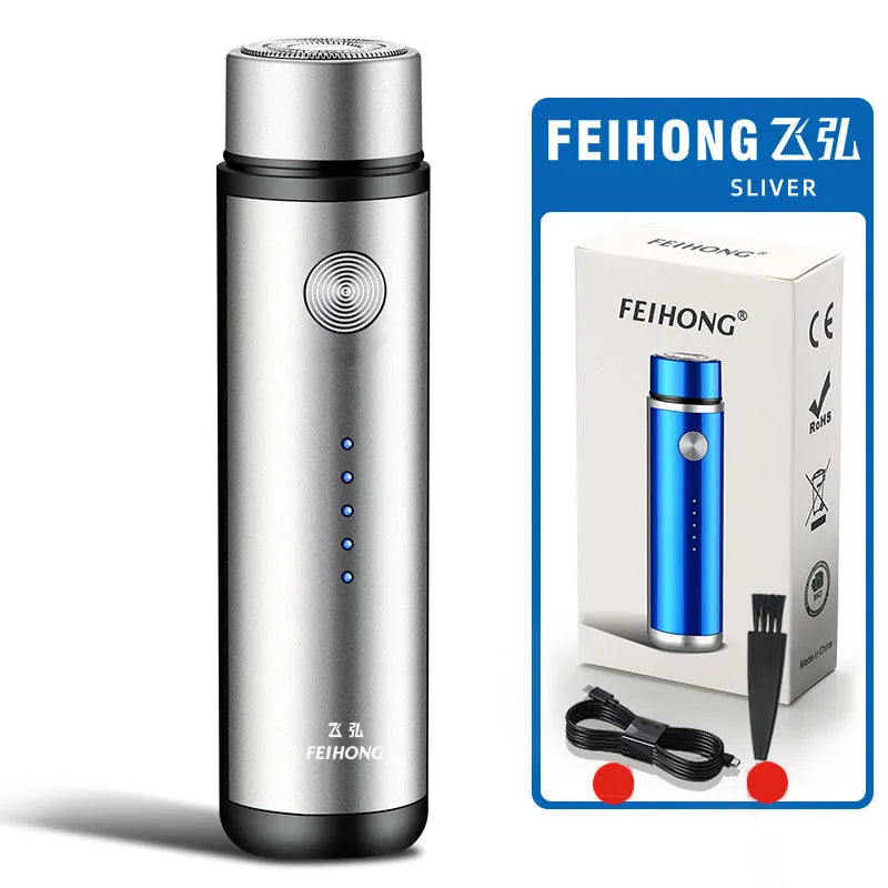 Men's Mini Electric Shaver – USB Rechargeable Travel Razor