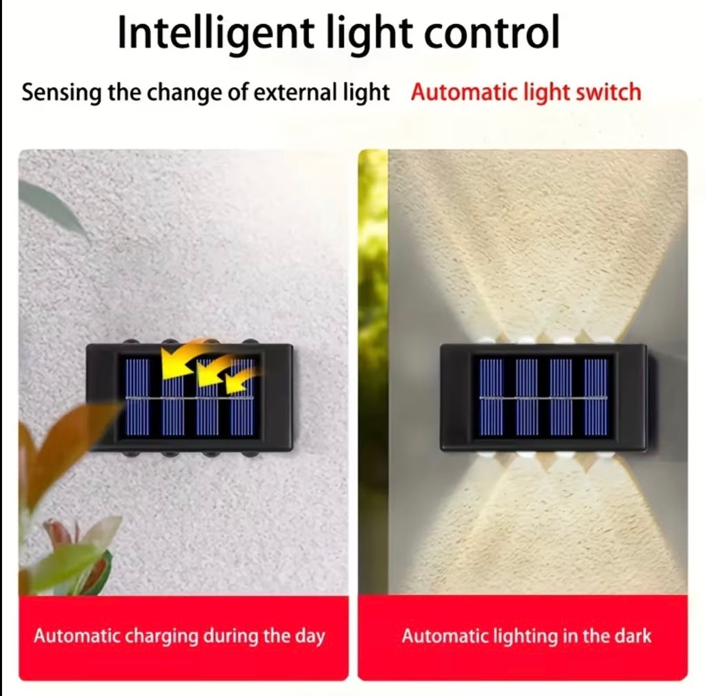 Outdoor Solar LED Wall Light – Up & Down Garden Lighting