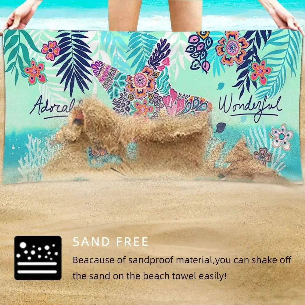 Microfiber Beach TowelLarge Quick-drying sunscreen for Adults  Absorbent Bath Towel Travel Swimming Pool Towel outdoor