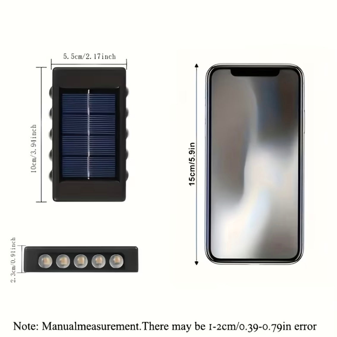 Outdoor Solar LED Wall Light – Up & Down Garden Lighting