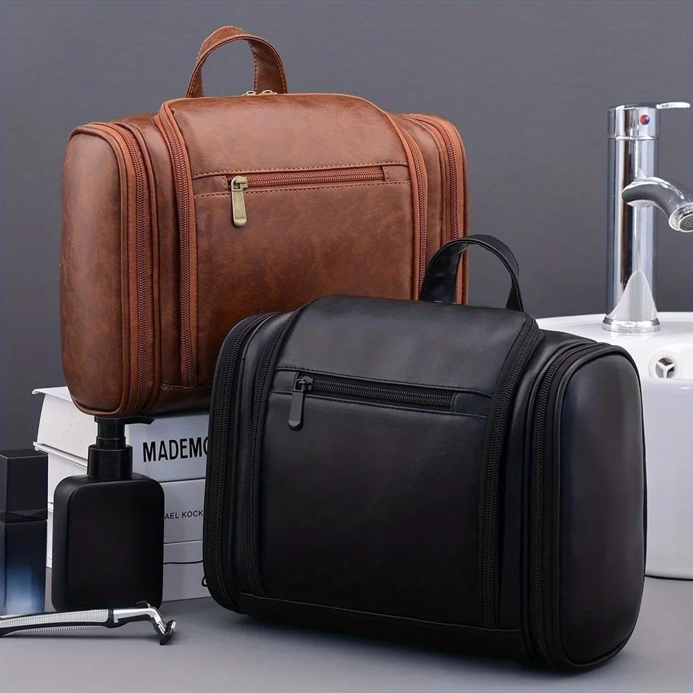 Large Capacity Unisex Travel Toiletry Bag with Hook, Multi-Compartment Wash Bag, Great for Daily Outing Ideal Gift for Men Women