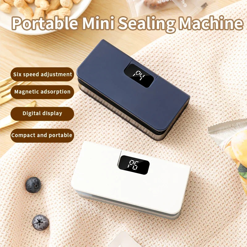 Rechargeable Mini Bag Heat Sealer and Cutter, 6 Heat Settings