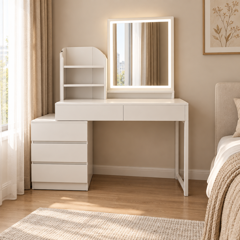Accurate vanity dressing table in an elegant modern room