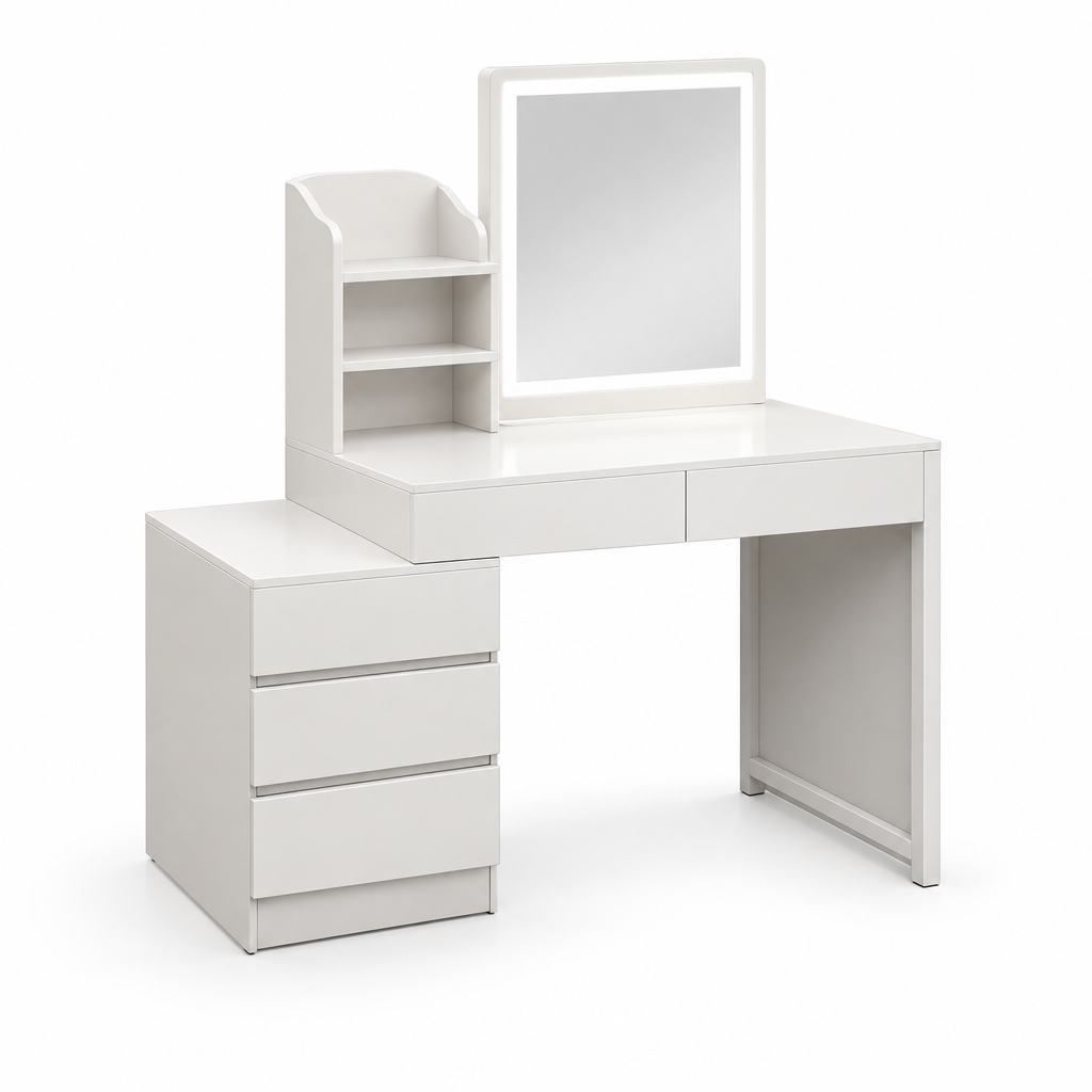 Accurate vanity dressing table on a white background