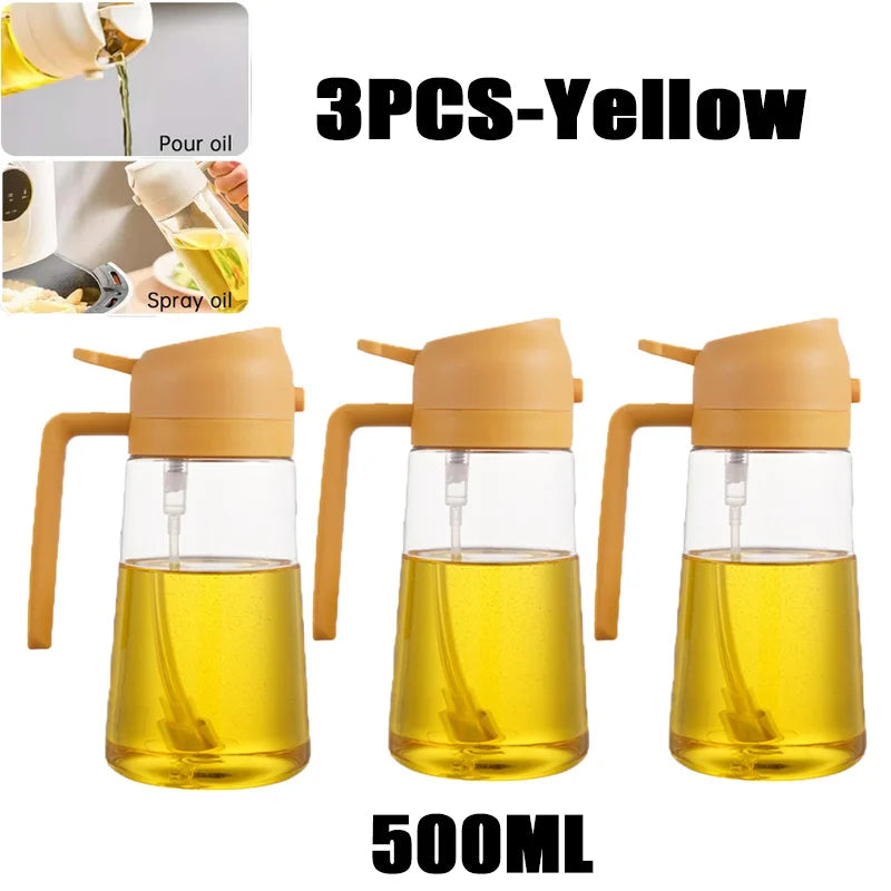 Oil Spray Bottle for Cooking & BBQ – 200ml, 300ml & 500ml | Available with Oil Brush