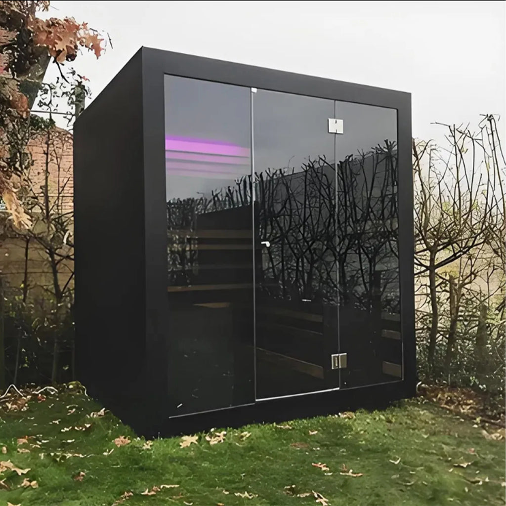 Outdoor SaunaOutdoor Electric Infrared Sauna Modern Red Cedar Dry Steam Sauna Free Customization Service For 4-6 People
