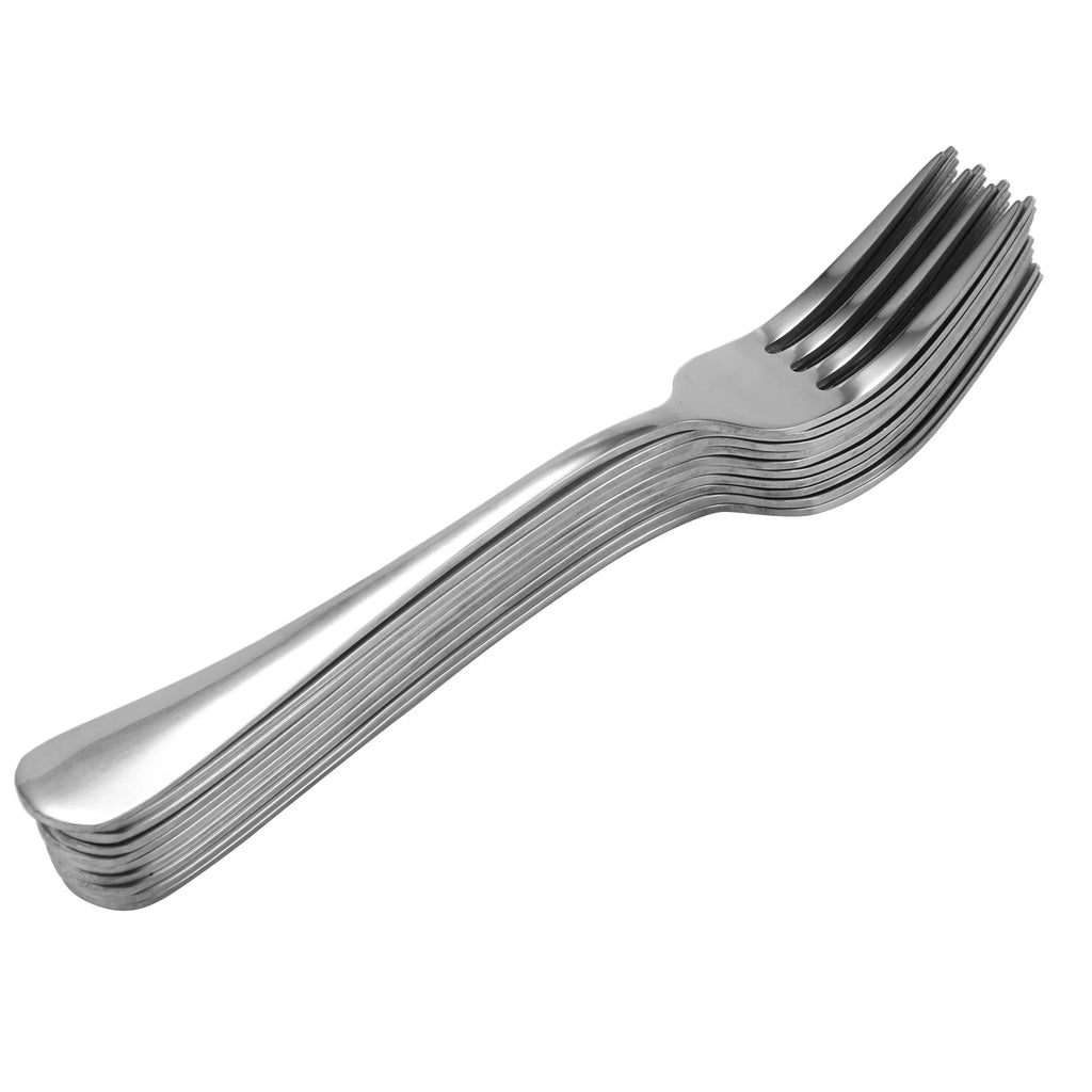 ABRE-20 PCS Fork Table Stainless Steel Steak Fork Forks Cutlery Dinner Table, Fruit Salad, Steak-18.5Cm Total Length