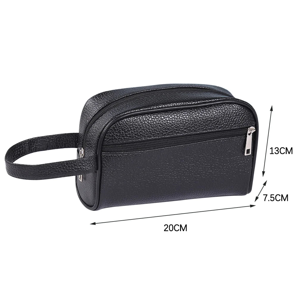 Travel Mens Toiletry Bag PU Leather Women Cosmetic Necessaire Case Waterproof Ladies Makeup Bag Beauty Wash Pouch Handbag