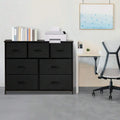 Dresser For Bedroom With 7 Fabric Drawers, Chest Organizer Units For Clothing, Closet, Guestroom, Storage Tower With Cabinet, Me