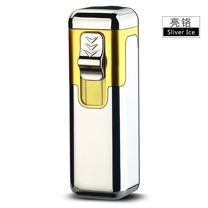 Refillable Quad Jet Butane Lighter – Metal Blue-Flame Design