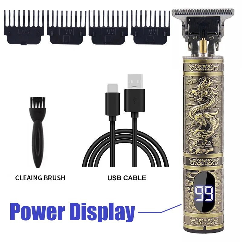 Portable Cordless Hair Clipper & Beard Trimmer – USB-C