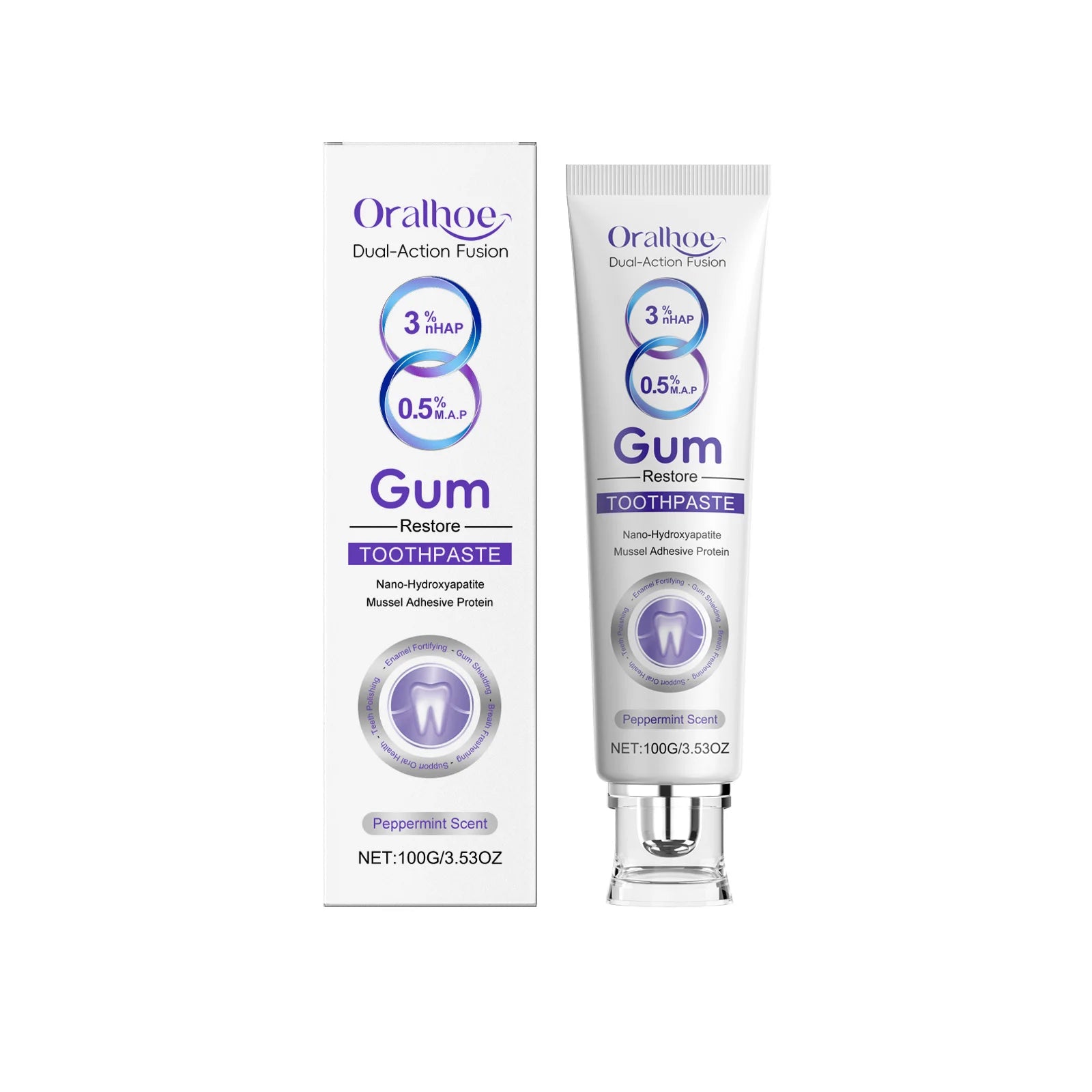 Nano Hydroxyapatite Toothpaste Restores White Teeth Alleviate Gum Bleeding Reduce Plaque Remove Oral Odor Gum Repair Toothpaste