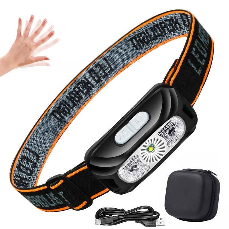 USB Rechargeable Motion Sensor LED Headlamp