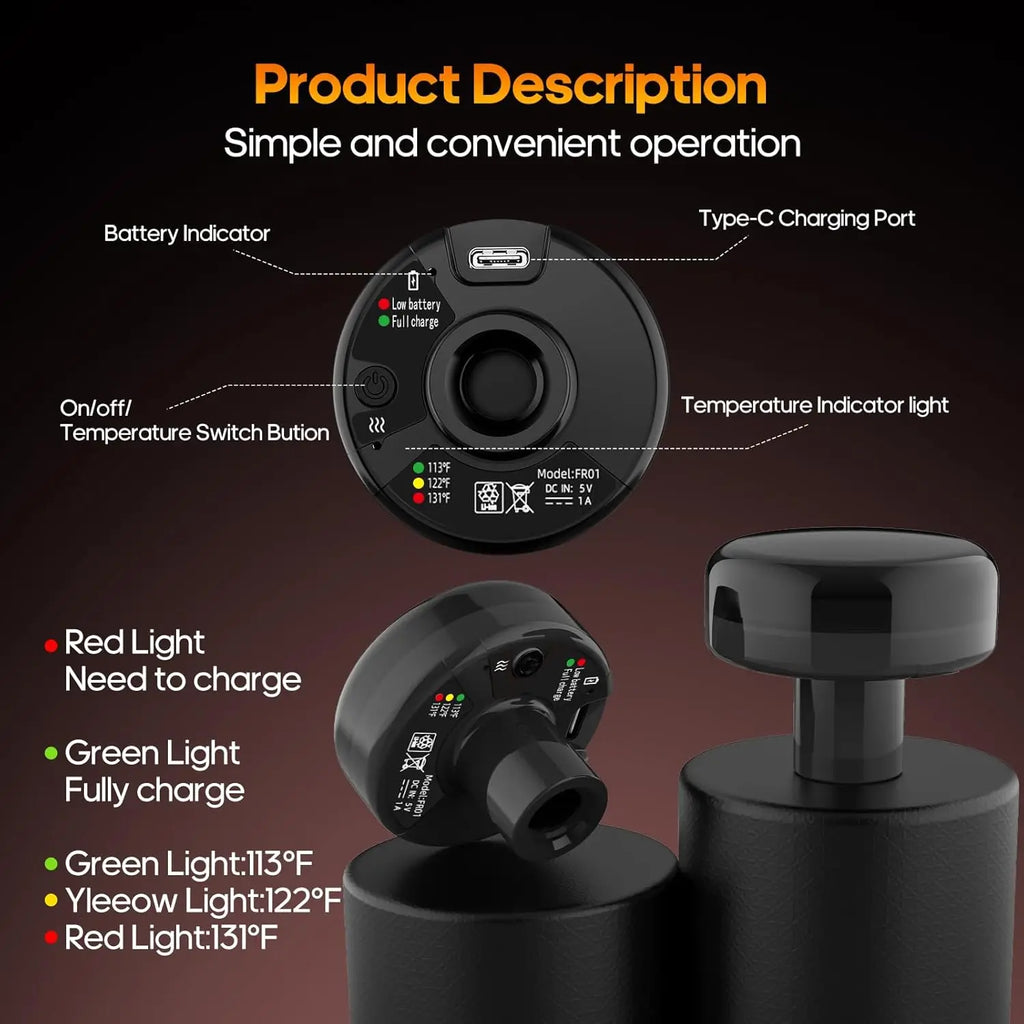 Rechargeable Massage Gun with Heated Head and 7 Attachments