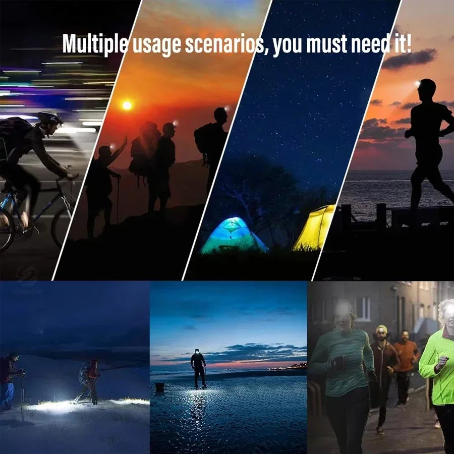USB Rechargeable Motion Sensor LED Headlamp