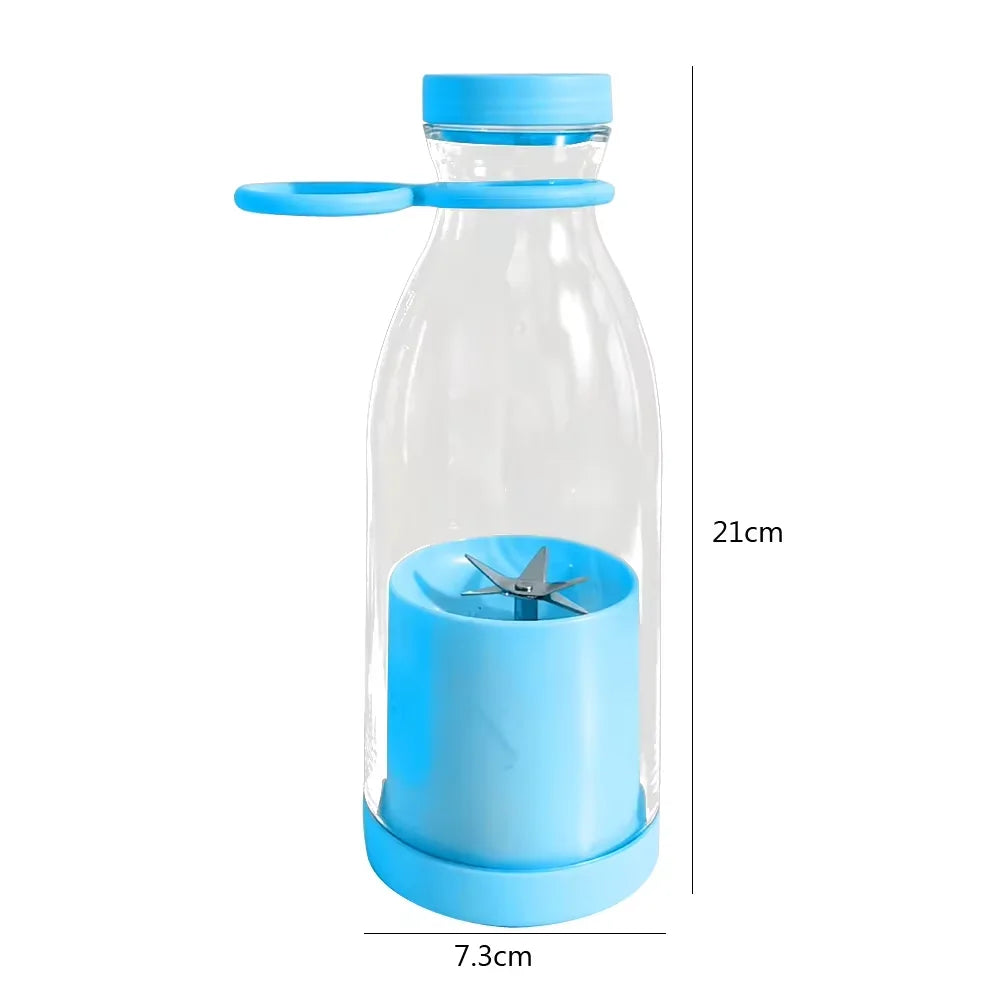 Portable Blender Juicer Cup, USB Rechargeable Mini Blender with Leak-Proof Lid