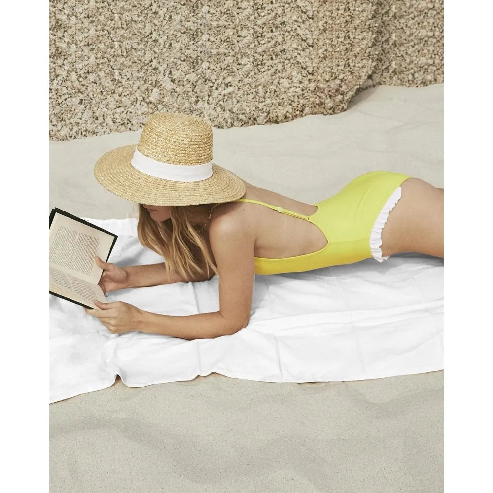 1pc Beach Towel Pure White Towels for Beach, Bath, Pool, Gym, Yoga-Lightweight, Quick Dry Oversized Beach Towel