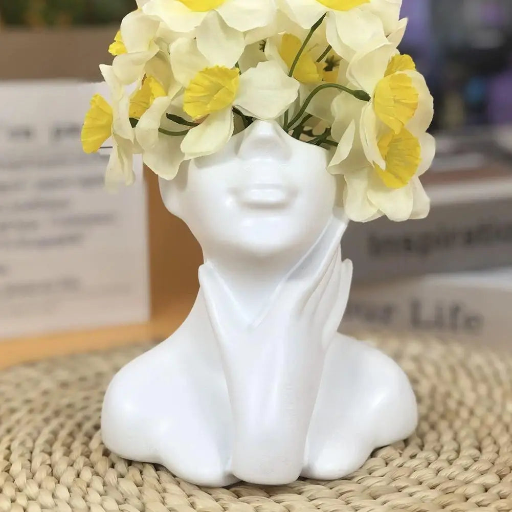 Female Bust Makeup Brush Holder & Decorative Vase