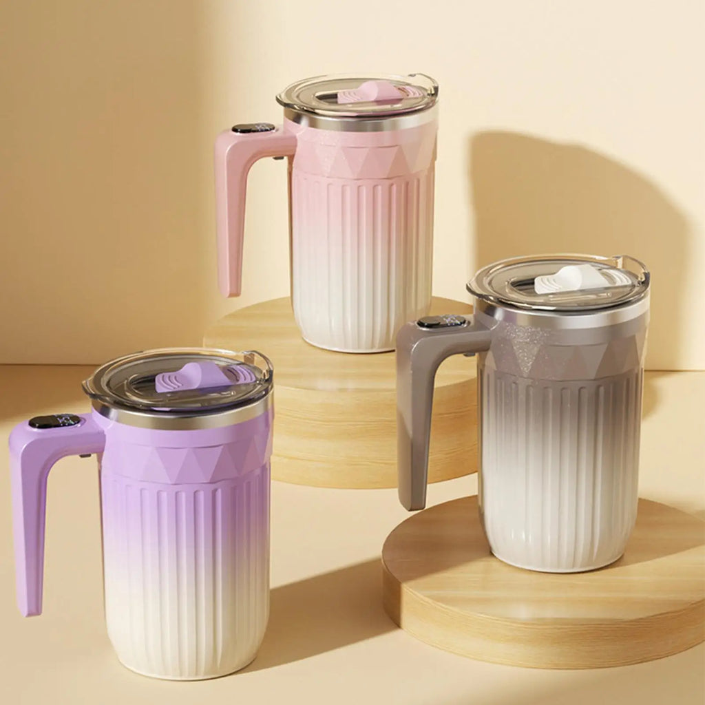 450ml Rechargeable Self-Stirring Mug with Temperature Display