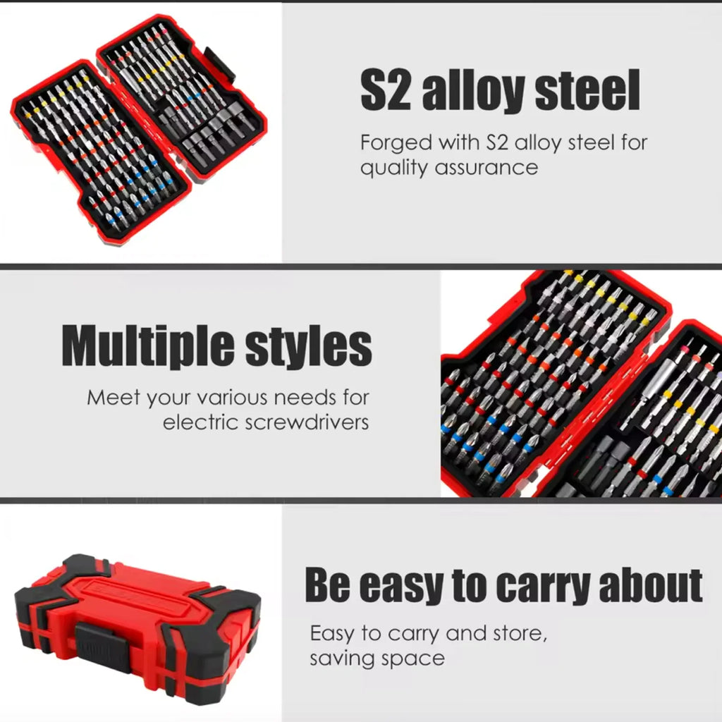 83-Piece Screwdriver Bit Set with Nut Drivers and Extension