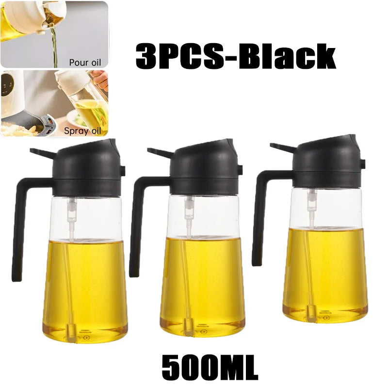 Oil Spray Bottle for Cooking & BBQ – 200ml, 300ml & 500ml | Available with Oil Brush