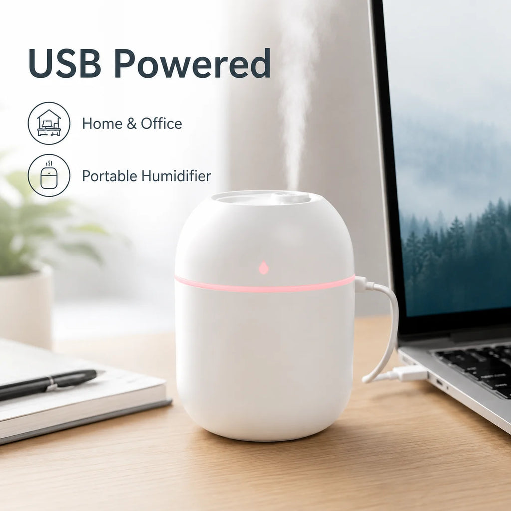 220 ml Mini USB Desktop Humidifier – Egg-Shaped Design