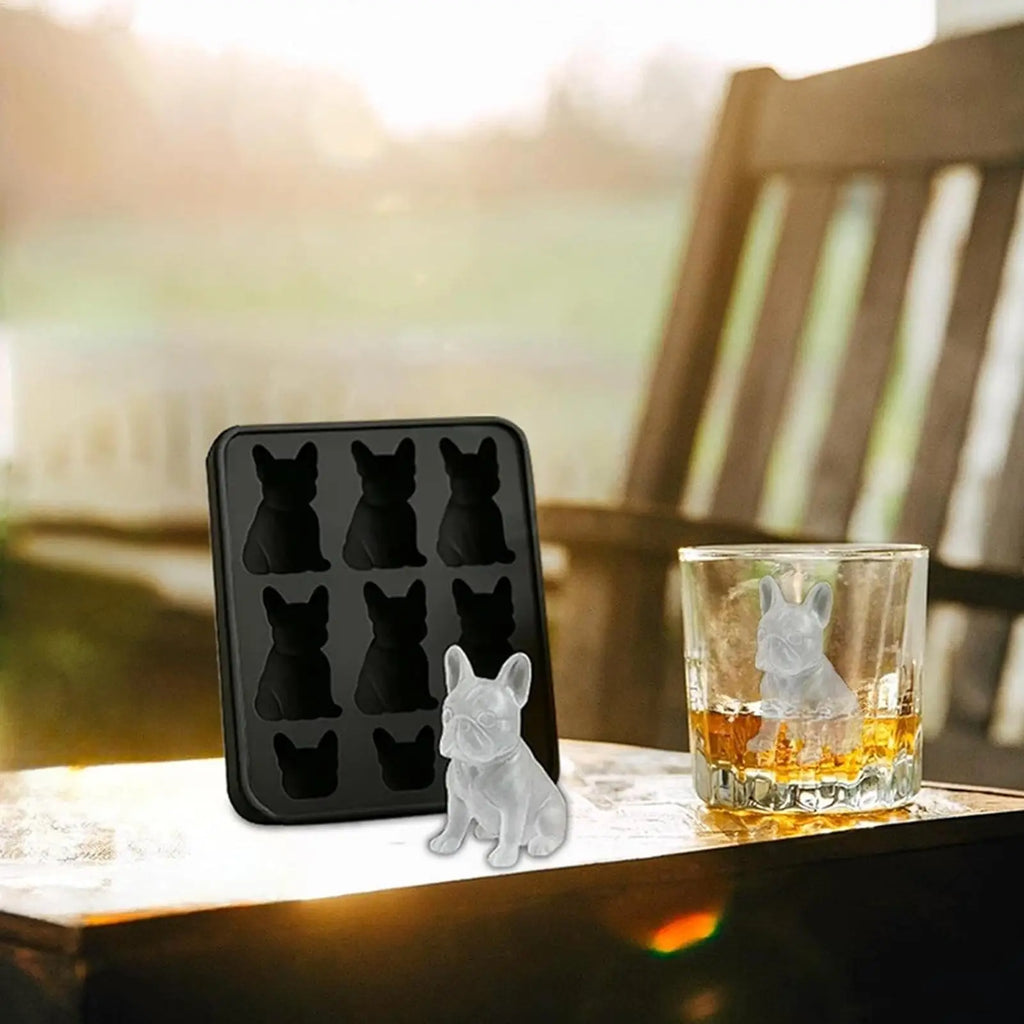 French Bulldog Silicone Ice Cube Tray - 9 Cavity Large Mould