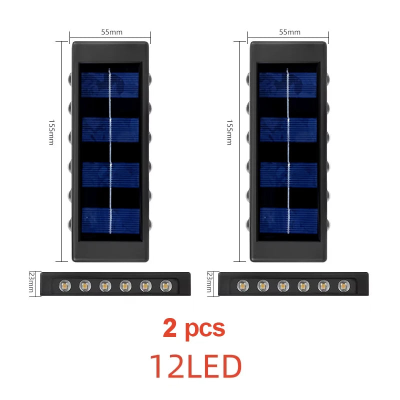 Outdoor Solar LED Wall Light – Up & Down Garden Lighting