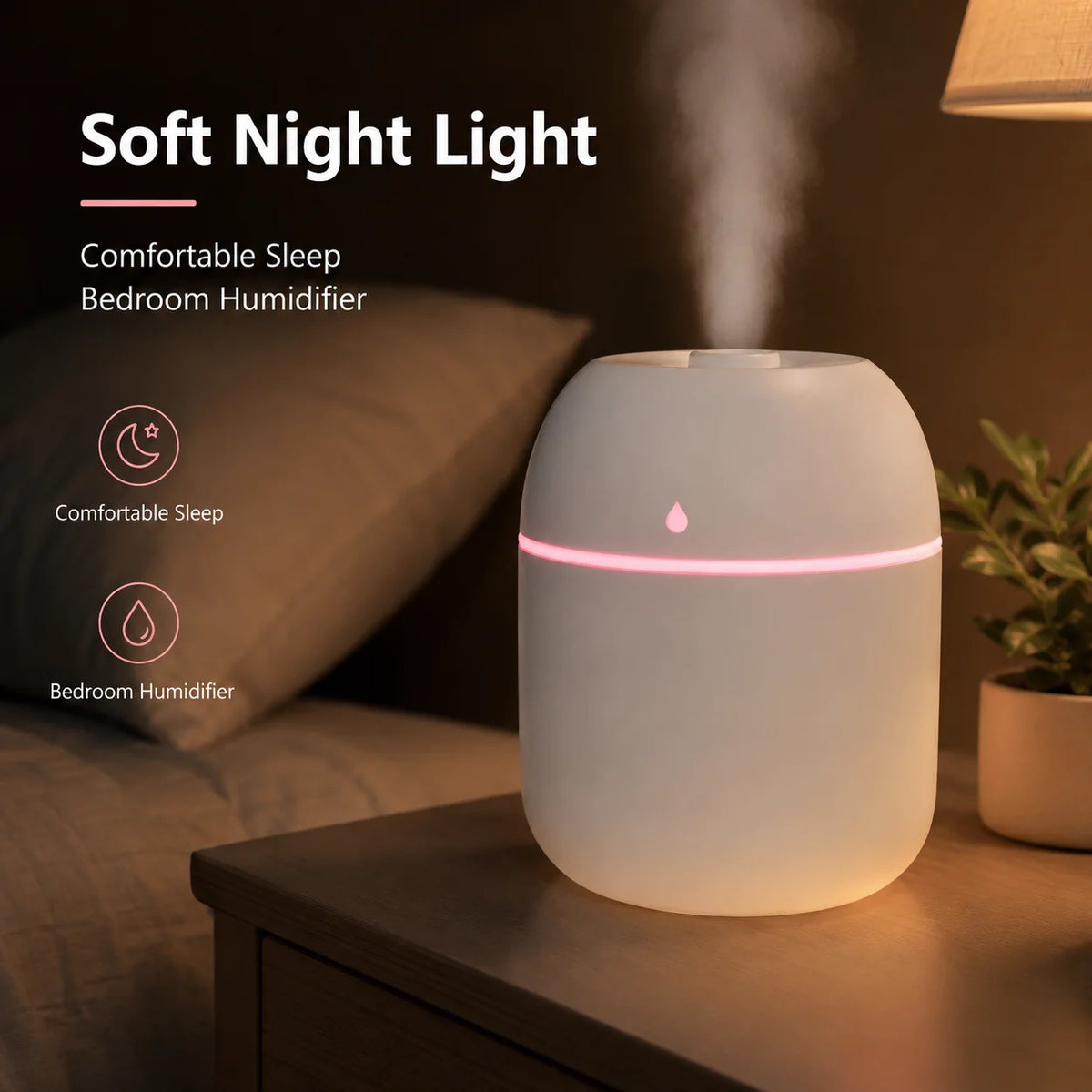 220 ml Mini USB Desktop Humidifier – Egg-Shaped Design