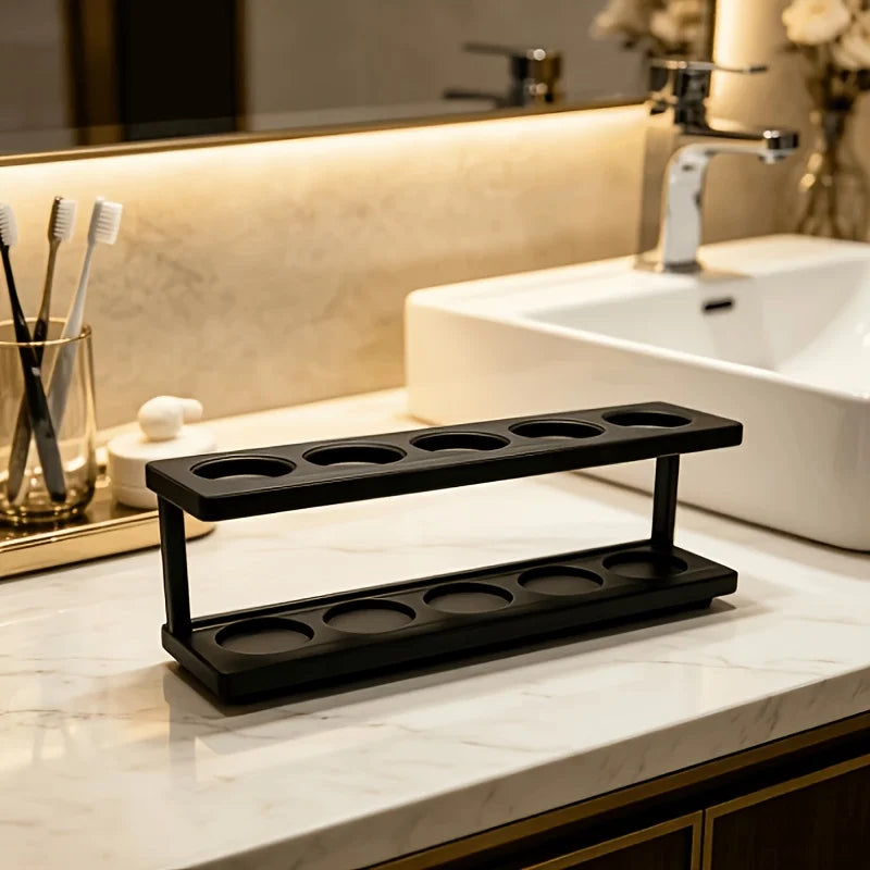 1PCS 5 Slots Electric Toothbrush Holder With Drainage Bathroom Countertop Vanity Storage Organizer