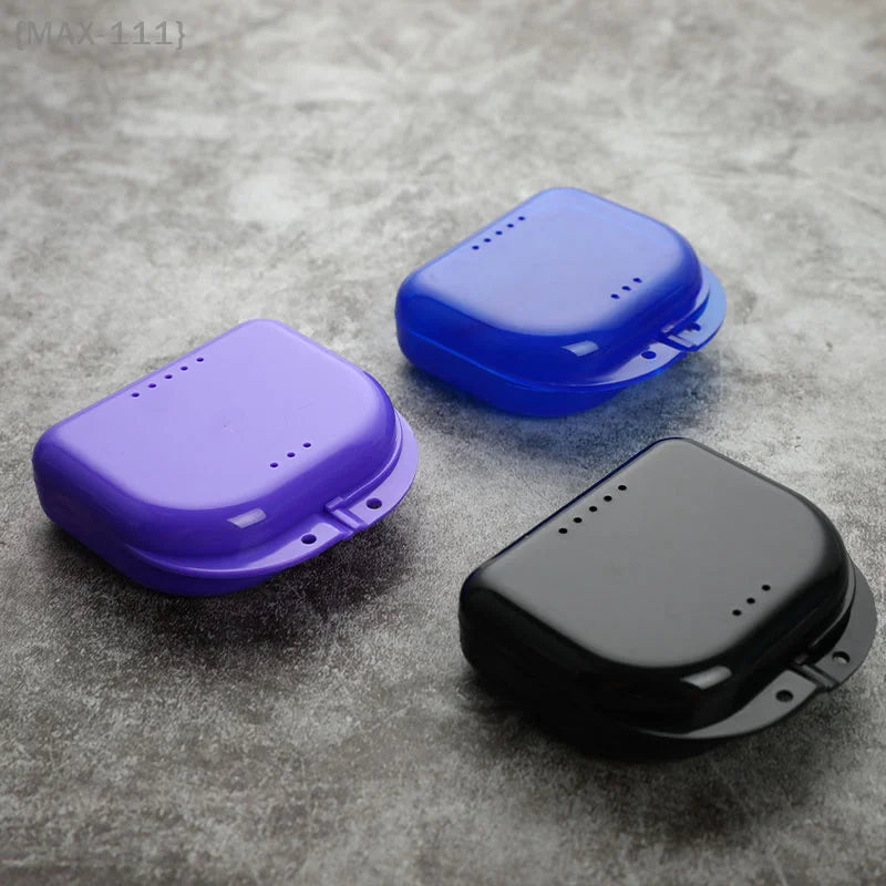 Travel Dental Case For Retainer, Mouthguard, Denture, Brace Cleaner Secure Hygienic Storage Box