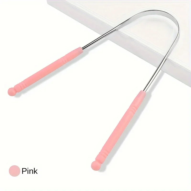 1PCS Stainless Steel Tongue Scraper Oral Tongue Cleaner Brush Tongue Toothbrush Oral Hygiene High Quality Tounge Scraper