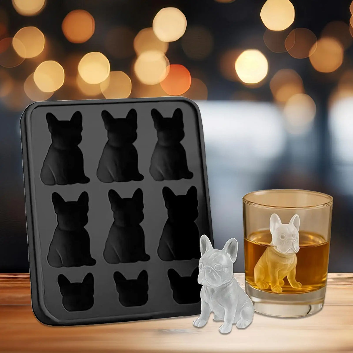 French Bulldog Silicone Ice Cube Tray - 9 Cavity Large Mould