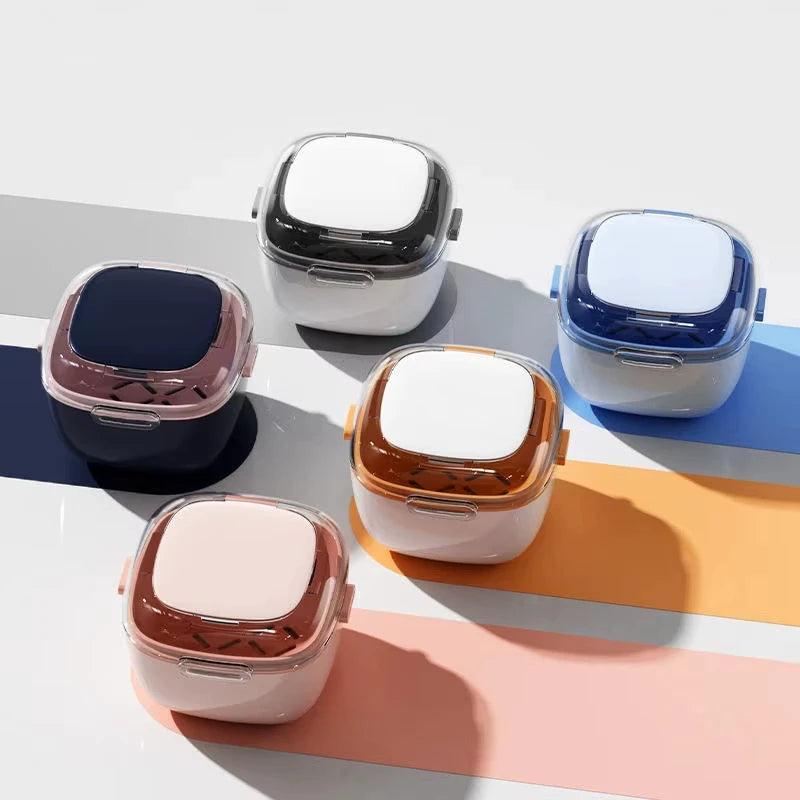 Multi-functional Retainer Case Portable Mouth Guard Box Oral Cleaning False Teeth Denture Storage Box Teeth Aligner Braces Box