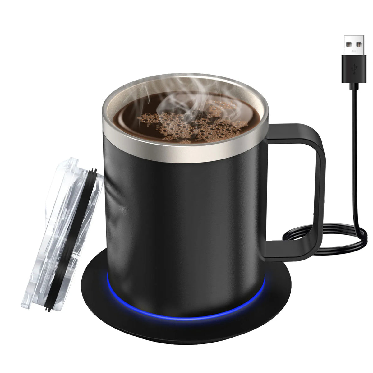 350ml Heated Coffee Mug with USB Warming Base