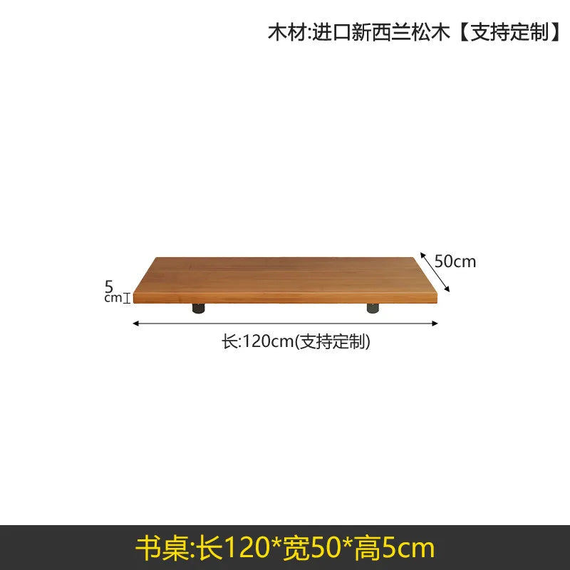 Nordic Solid Wood Desk with Bookshelf Modern Design Floating Wall Mounted Computer Desk Bedroom Study Furniture مكتب عائم FYFD