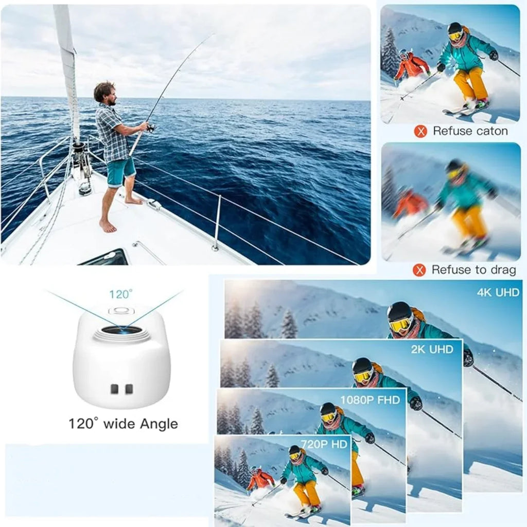 Mini Wearable Action Camera - 1080P HD Clip-On Vlogging Camera with WiFi