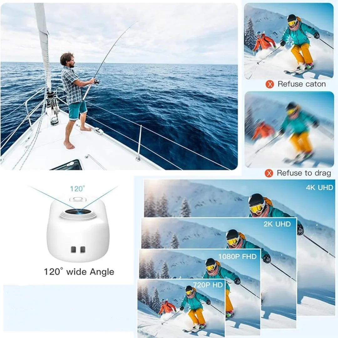 Mini Wearable Action Camera - 1080P HD Clip-On Vlogging Camera with WiFi