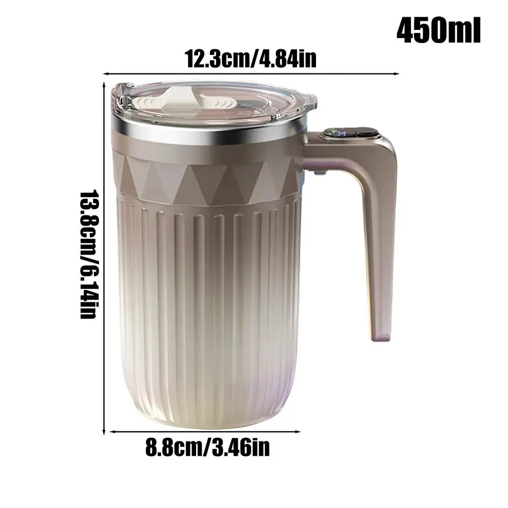 450ml Rechargeable Self-Stirring Mug with Temperature Display