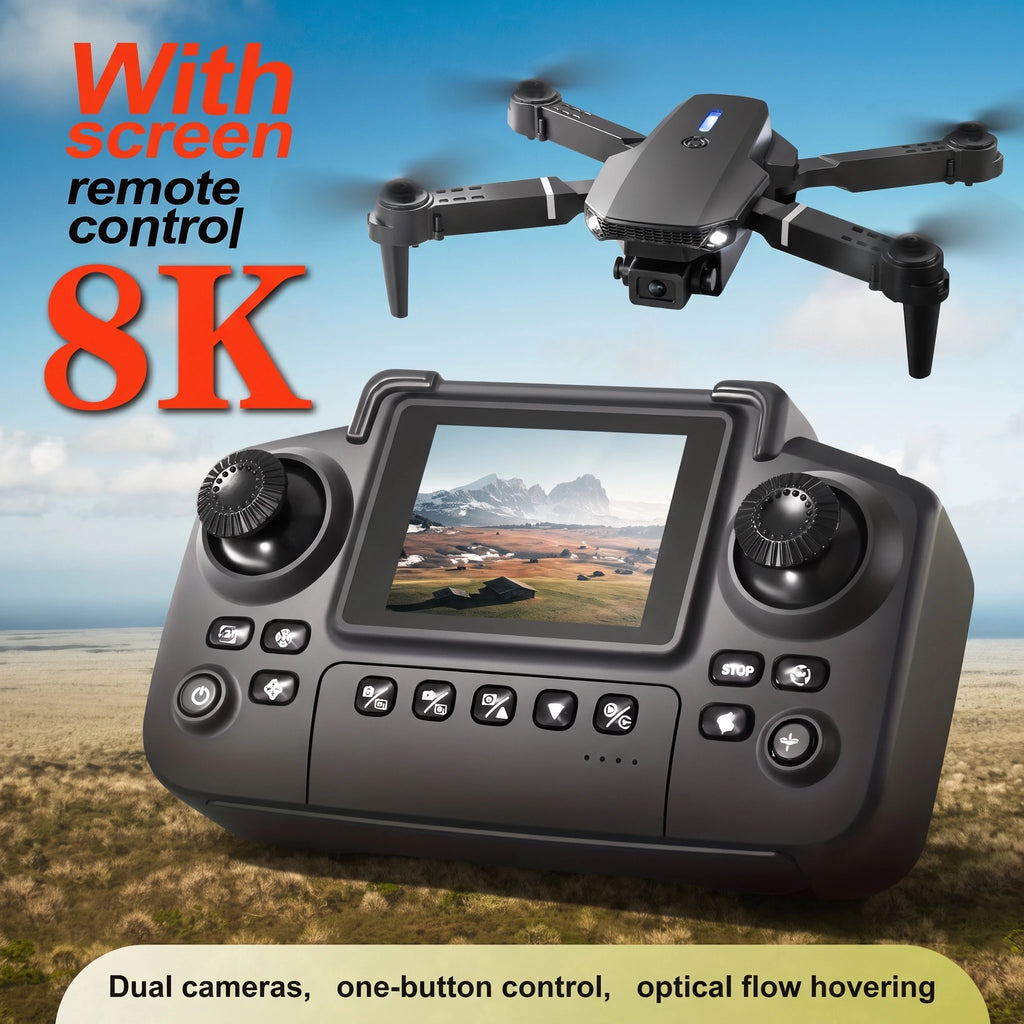 E88 Pro Foldable Drone with Dual Cameras and One-Key Return, RC Quadcopter for Beginners