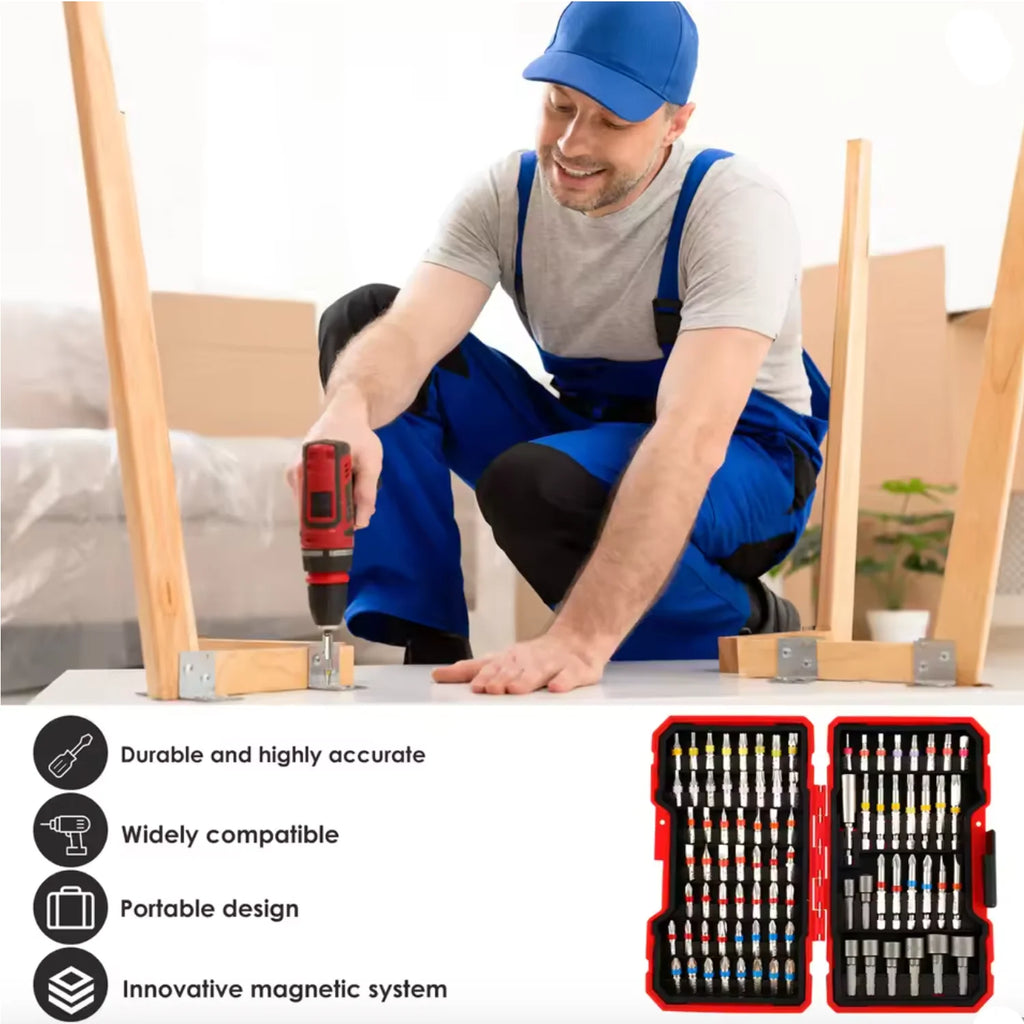 83-Piece Screwdriver Bit Set with Nut Drivers and Extension