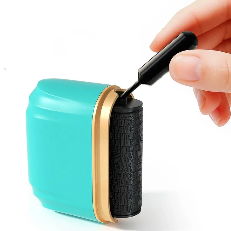 Shell-Shaped Privacy Roller Stamp for Address Labels
