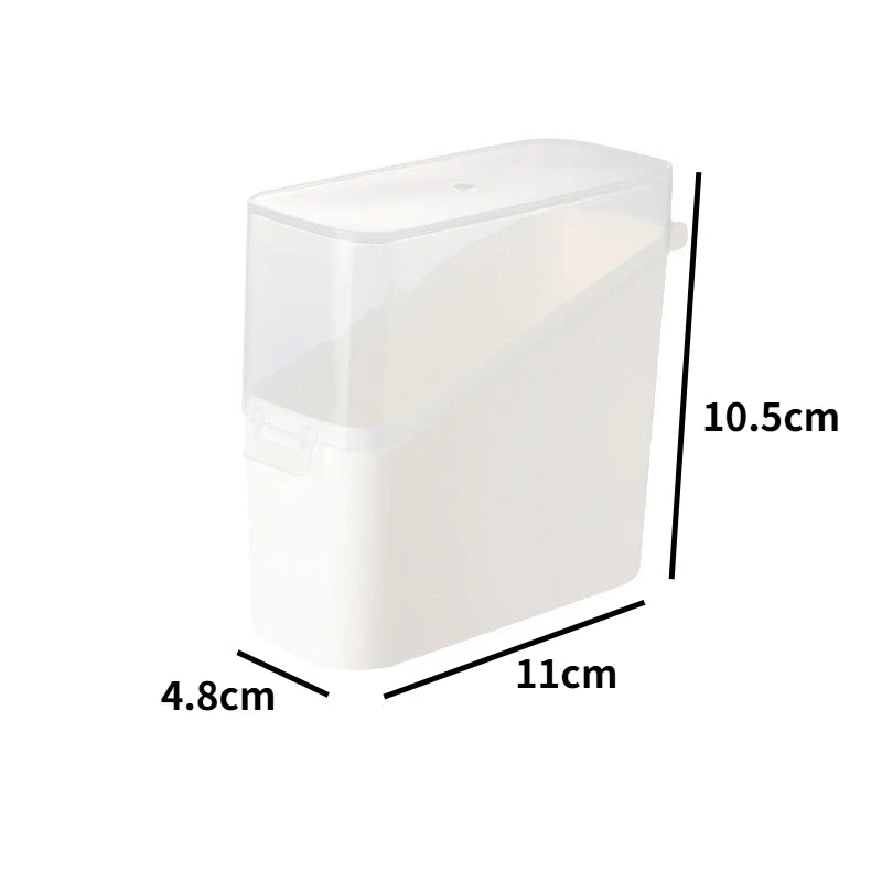 Flip Lid Sliced Cheese Container Mini Storage Box for Swabs Dental Floss Tea Bags Bathroom Kitchen Organizer