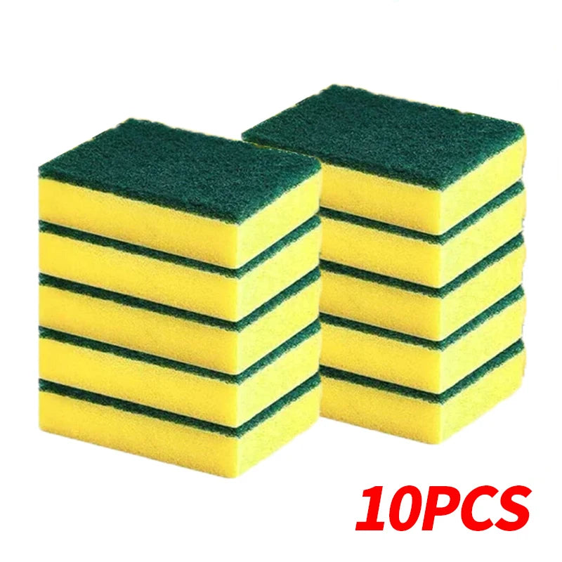 Double-Sided Kitchen Sponge Scrubber – Absorbent Sponge & Scouring Pad, Pack of 10/30/50