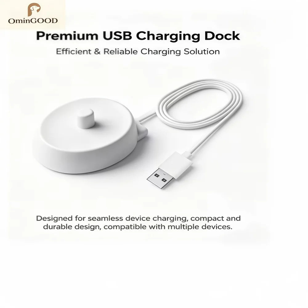 Portable Replacement Charging Base Travel Charger Dock Compatible with Braun Oral-B D12 Pro iO Series Electric Toothbrush