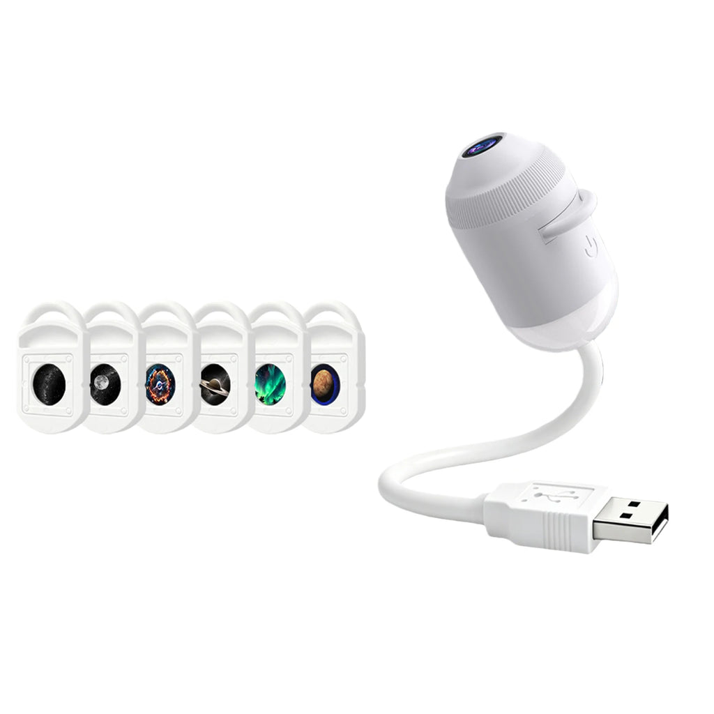 USB Galaxy and Ocean Projection Night Light with Flexible Arm