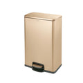 40L Stainless Steel Square Pedal Bin with Slow-Close Lid