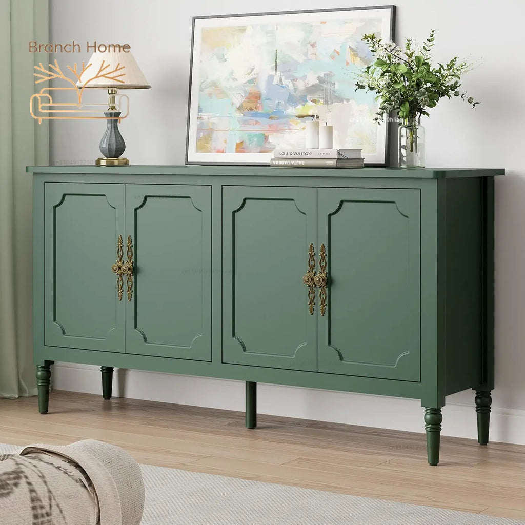 Modern Sideboard Buffet Cabinet with Adjustable Shelves & Carved Handles