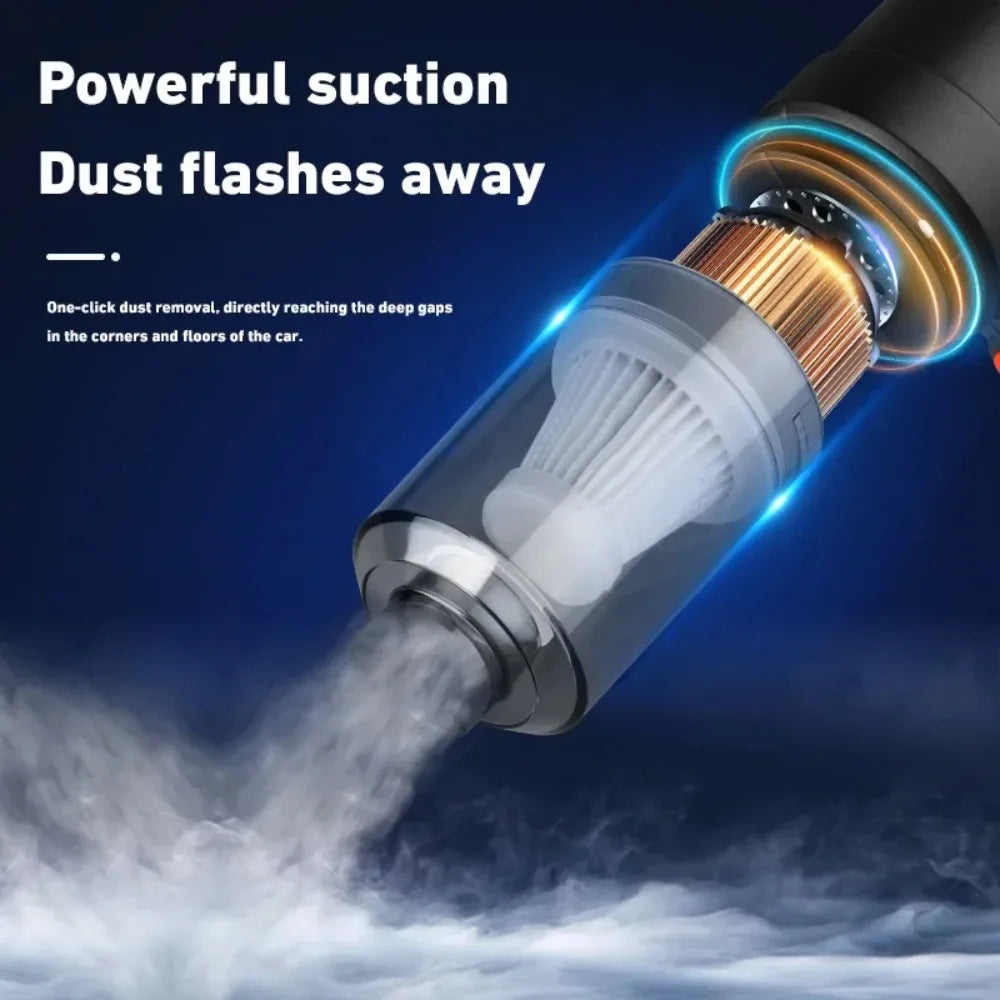 Cordless Handheld Car Vacuum Cleaner - 12V Portable Auto Interior Vacuum