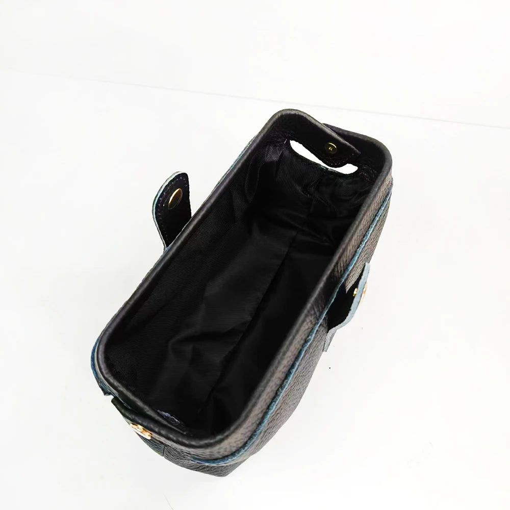 Genuine Leather Women Makeup Bag Fashion Custom Letters Travel Cosmetic Kits Pouch Personalize Logo Business Small Men Wash Bag